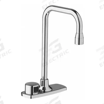 SLOAN Bathroom Sensor Faucet: Optima, Brass, Chrome Finish, Centerset, Plug-In - Centerset Sensor Bathroom Faucets