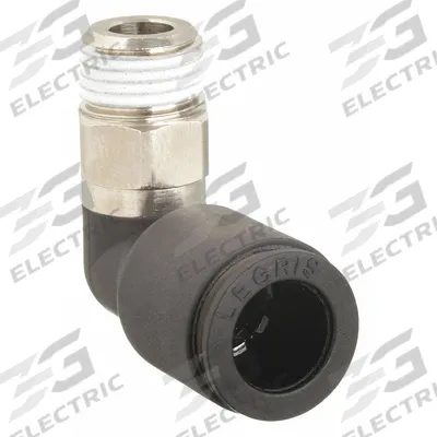 LEGRIS Push-Fit Elbow Fitting: 3/8 in OD x 3/8 in Pipe Size, Push-to-Connect x MBSPT - Nylon & Nickel-Plated Brass Tube Fittings