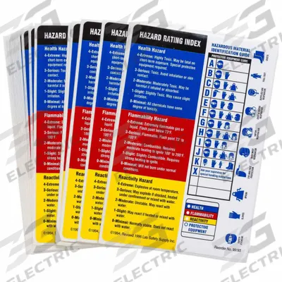 BRADY GHS Label: 5 7/8 in Ht, 4 in Wd, Paper, Adhesive, 4 in x 5 7/8 in - Safety