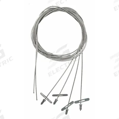 METAL OPTICS Aircraft Cable Hanging Kit: 120 in Lg, 1/6 in Wd - Clips, Chains & Hangers