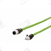 METZ CONNECT M12 Cable: Cat5/PROFINET, M12 Plug Male Straight x RJ45 Male Straight, 10 m Lg, PUR, D (MPN 142M1D15100). Key specifications — Brand: METZ CONNECT; Cable Jacket Color: Green; End 1 Coding: D; End 2 Coding: D; IP Rating: IP6X; Performance Category: Cat5; PROFINET.