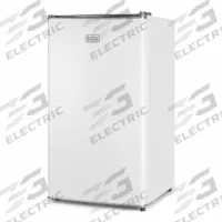 BLACK & DECKER Refrigerator: White, 3.2 cu ft Total Capacity, 2 Shelves, Energy Star Certified (MPN BCRK32W). Key specifications — Includes Ice Maker: No; Color: White; Defrost: Manual; Energy Star Certified: Yes; Door Style: Glass; Brand: BLACK & DECKER.