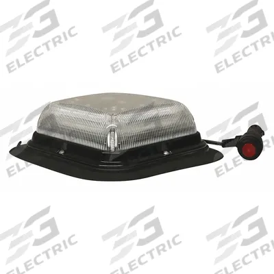 ECCO Beacon Light: Flashing Beacon, Amber/White, 6 1/2 in Overall Wd, 2 3/16 in Overall Ht - Vehicle Flashing Beacons