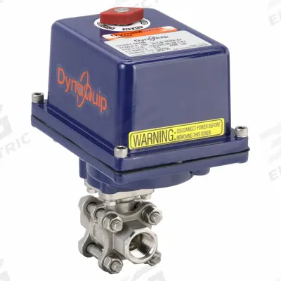 DYNAQUIP CONTROLS Electrically Actuated Two-Way Ball Valve: 1/2 in, Stainless Steel - Stainless Steel Electrically-Actuated Ball Valves