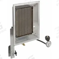 RE-VERBER-RAY Portable Gas Tank-Top Heater: 16,000 BtuH Heating Capacity Output, Rectangle, 1 Heads (MPN P-16T). Key specifications — Overall Dimensions - H x W x D: 13-1/8 in x 10-1/8 in x 4-1/2 in; Brand: RE-VERBER-RAY.