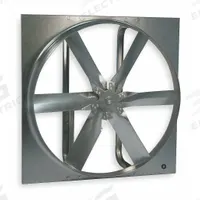Exhaust Fan: 24 in Blade, For 4,105 cfm to 6,003 cfm Air Flow (Dependent on Motor) (MPN 1WDB9). Key specifications — Frame Finish: Zinc-Plated; Assembled: Unassembled; Brand: DAYTON; Frame Material: Steel; Guard Type: None; Method of Construction: Stamped; Guard Type_Subheads: Without Intake Guards.