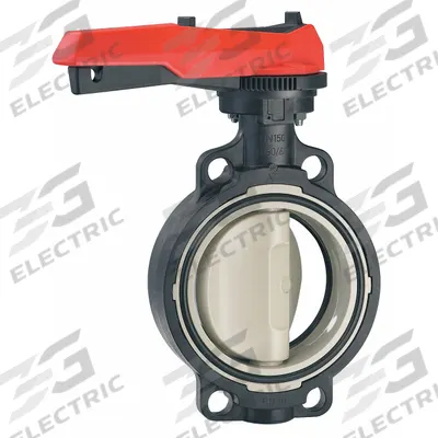 GEORG FISCHER Butterfly Valve: 5 in Pipe Size, Concentric, 145 psi Max. Pressure (CWP) - Polypropylene General-Service Butterfly Valves