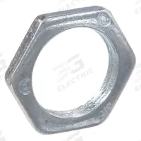 LockNut for Threaded RMC/IMC: 3/8 in Trade Size, Steel, Zinc Plated, IMC/RMC (MPN 1001). Key specifications — For Conduit Type: IMC; Insulated: No; Brand: RACO.