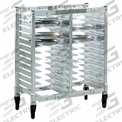 NEW AGE INDUSTRIAL Adjustable Pizza Pan Rack: 26 Slots, 2 in Betw Shelves, 34 3/4 in Ht - Pizza Pan Racks
