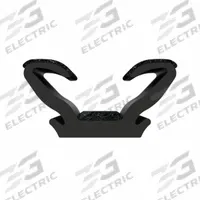 FAIRCHILD Edge Trim: Double Gripping Finger, 8 ft Overall Lg, EPDM Outer, 7/16 in Leg Lg (MPN 0452-8). Key specifications — Brand: FAIRCHILD; Color: Black; Outer Material: EPDM; Profile Shape: Double Gripping Finger; _Gripping Style: Double Tongue.