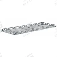 METRO Wire Cantilever Shelf: 24 in x 12 in, 1 Shelves, Split Sleeve, 150 lb Load Capacity, Dry (MPN 1224CSNC). Key specifications — NSF Approved: Yes; Recommended Environment: Dry; Material: Steel; Brand: METRO; Color: Silver; Finish: Chrome; NSF Approval: NSF Approved.