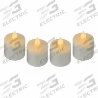 STERNO Flameless Candle: 40 hr Burn Time, White, 1 3/4 in Overall Ht, 1 1/2 in Overall Wd (MPN 60320). Key specifications — Application: Flameless Inside Lamps; Jar Color: White; Brand: STERNO; Light Color: Amber; Color: White; Material: Plastic; Product Type: Tealights.