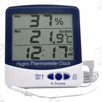 THERMCO Hygrometer: 1%to 100% Humidity Range, Humidity/Temp/Time, Built-In (MPN ACC9216DIG). Key specifications — Primary Scale: Humidity/Temperature/Time; Display Type: Digital; Brand: THERMCO.