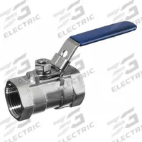 USA INDUSTRIALS Manual Two-Way Ball Valve: 3/4 in, 304 Stainless Steel, Straight Valve Body, PTFE (MPN ZUSA-VLV-4). Key specifications — Brand: USA INDUSTRIALS; Handle: Locking Lever.