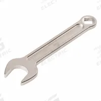 TEKTON Open End Wrench: Chromium Molybdenum Steel, Satin, 19 mm Head Size, 5 27/64 in Overall Lg (MPN WSE14419). Key specifications — attr309776: No; attr309781: Satin; attr309780: Chromium Molybdenum Steel; attr324939: TEKTON.