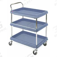 Laboratory Utility Cart: 33 3/4 in Overall Lg, 21 1/2 in Overall Wd, 33 1/4 in Overall Ht, Polymer (MPN GRBC2030-3DMB). Key specifications — Brand: INSTOCK; Product Type: Lab Cart; Includes: (3) Shelves; Cart Material: Polymer.