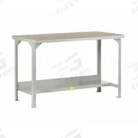 LITTLE GIANT Workbench: Fixed Ht, Hardboard Over Steel, 84 in x 36 in, Gray, Lower Shelf (MPN WSH2-3684-36). Key specifications — Brand: LITTLE GIANT.