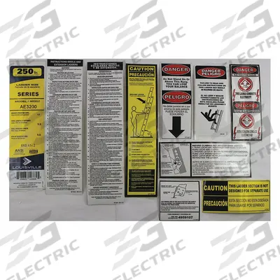 LOUISVILLE Label Kit: For 36Y345/36Y346/36Y347/36Y348/36Y349/36Y350/36Y351 - Material Handling Parts