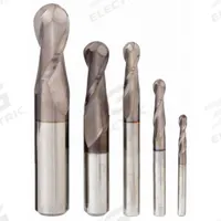 APPROVED VENDOR End Mill Set: Ball Nose, 5 Pc, Carbide, TiCN Coated, 2 Flute, 1/8" to 1/2" Mill Dia (MPN 221-888882)
