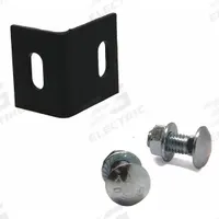 HUSKY RACK & WIRE Aisle Guard Mounting Clip: 1/4 in x 1/2 in x 1 in, Steel, Powder Coated, Black (MPN RC0000). Key specifications — Brand: HUSKY RACK & WIRE; Material: Steel; Includes Hardware: Yes; Finish: Powder Coated; Color: Black.