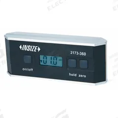 INSIZE Digital Level: 0°– 360°, Includes Batteries, 2 Neodymium, ±0.10°, 5 7/8 in Overall Lg, Case (MPN 2173-360). Key specifications — attr934737: INSIZE; attr939806: ±0.10°; attr939808: CR2032; attr981185: Yes.