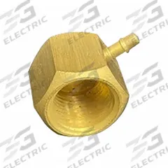 MEM-CO Barbed Fitting Elbow: 1/2 in Pipe x 11/64 in ID Size, FBSPP x Barbed, Brass, Beaded Barb (MPN 1/2BSPP-FLB4). Key specifications — Brand: MEM-CO.