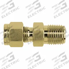 BRENNAN INDUSTRIES Compression Fitting Adapter: 1/8 in OD x 1/8 in Pipe Size, Tube x MNPT, Brass (MPN N2404-02-02-B). Key specifications — Compatible Fitting Brands: BI-Lok; Brand: BRENNAN INDUSTRIES; Series: N2404.
