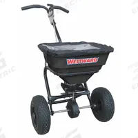 WESTWARD Manual Walk-Behind Spreader: Landscape, Lawn and Agriculture, 70 lb Capacity, Steel, 12 ft (MPN 10F636). Key specifications — Brand: WESTWARD; Frame Material: Steel; Spread Width - Maximum: 12 ft.