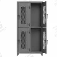 STRONG HOLD Locker: 36 in x 18 in x 75 in, Ventilated, 2 Tiers, 2 Units Wide, Padlock Hasp, Steel (MPN 36-4H-18-2T-L). Key specifications — Brand: STRONG HOLD; Locker Color: RAL 7037 "Dusty Gray"; Door Type: Ventilated; Locker Material: Steel; Assembled: Assembled; Number Plate Included: No.