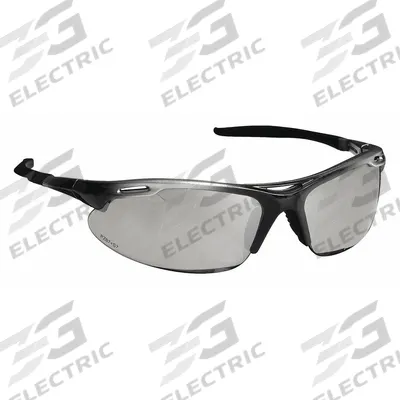 PYRAMEX Safety Glasses: Gray Lens, Half-Frame, Mirrored/Scratch-Resistant, Vented - Padded Comfort-Fit Safety Glasses