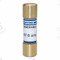 MERSEN Fuse: Class H, RF Series, Fast-Acting, 6 A, 250 V AC, Non-Indicating (MPN RF6). Key specifications — Manufacturer Part Number: RF6; Brand: MERSEN; Series: RF.