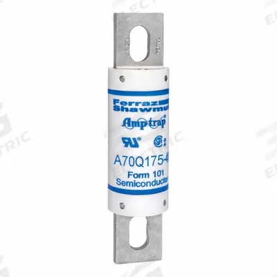 MERSEN Fuses: A70QS Series, 175 A, 700 V AC, 700 V DC DC Volt Rating - Fast-Acting Bolt-On Fuses