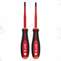 MILWAUKEE Insulated Screwdriver Set: 1-10 Pieces, 2 Pieces, Cabinet/Phillips/Square Tip (MPN 48-22-2207). Key specifications — attr1205274: MILWAUKEE; attr1205269: #2.