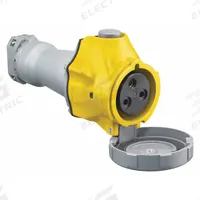 HUBBELL Pin and Sleeve Connector: Yellow, 100 to 130V AC, Single Phase, 32 A, 2 Pole, 3 Wire (MPN HBLS332C4W). Key specifications — Brand: HUBBELL; Voltage Rating: 100 to 130V AC.