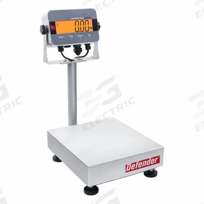 OHAUS Industrial Bench Scale: 12 in x 14 in, IP65/IP66, Column-Mounted - Bench Scales with Column-Mounted Indicator