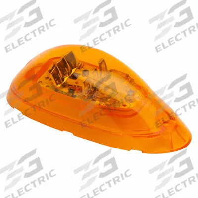 GROTE Mid-Turn/Marker Lamp: Marker Light, LED, Oval, Surface Mount, Amber, Screw - Marker Lights