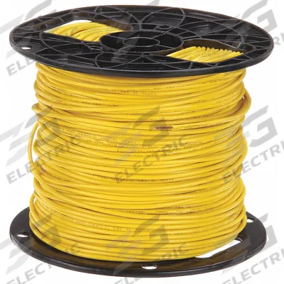 CAROL Hookup Wire: 18 AWG Conductor Size, Yellow, 500 ft Overall Lg - Machine Tool Wires