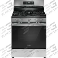 FRIGIDAIRE Oven Range: Stainless Steel, Natural Gas, 5 Burners (MPN FCRG3062AS). Key specifications — ADA Compliant: No; Power Source: Natural Gas; Self Cleaning: No; Brand: FRIGIDAIRE.