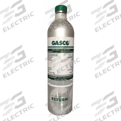 GASCO Calibration Gas: Nitrogen, +/-5% Accuracy, C5H12/CO/H2S/O2, Calibration Gas - Calibration Gases for Portable Gas Detectors