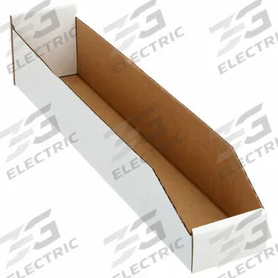 PACKAGING CORPORATION OF AMERICA Corrugated Shelf Bin: 23 in Overall Lg, 4 1/4 in x 4 3/4 in - Light-Use Cardboard Shelf Bins