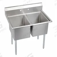 ELKAY Kitchen Sink: 2 Bowls, 43 3/4 in Overall Ht, 39 in Overall Lg, 25 7/8 in Overall Wd (MPN E2C16X20-0X). Key specifications — Brand: ELKAY.