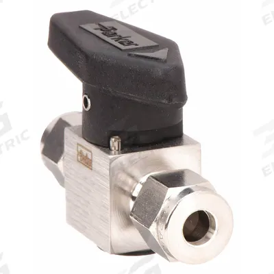 Parker Rotary Plug Valve: For Chemicals/Gas/Oil Media, 2-Way, 1/4 in Pipe Size - 316 Stainless Steel Instrumentation Plug Valves