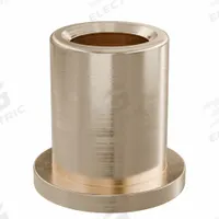Flanged Sleeve Bearing: Bronze, SAE 841, 1/2 in Bore, 3/4 in OD, 1 in Lg, -35°F to 300°F, 10 PK (MPN FF621-04B). Key specifications — System of Measurement: Inch; Material Grade: SAE 841; Flange Type: Flanged; Brand: OILITE.