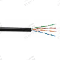 GENSPEED Category Cable: 1,000 ft Cable Lg, 24 AWG, Plenum, Black, PVC, Std, 5131683E, 5e, 4 Pairs. Key specifications — Conductor Gauge: 24 AWG; Jacket Material: PVC; Brand: GENSPEED; Pairs Separation: Standard.