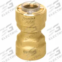 PARKER Push-Fit Coupling Fitting: 7/8 in OD x 7/8 in OD Size, Push-to-Connect x Push-to-Connect (MPN PZKPR-C14 7/8" COUPLING). Key specifications — Brand: PARKER; Series: ZoomLock; Combine - AxBxCxD Fitting Size: 7/8 in OD x 7/8 in OD.