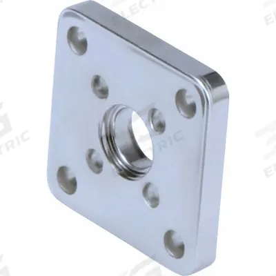 SPEEDAIRE Flange Plate: Flange/Foot Mount Type, Fits 20 mm Bore Dia, Stainless Steel - Flange Plates