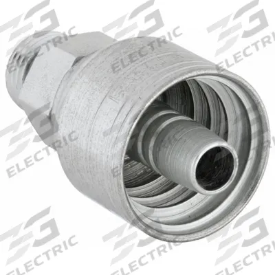 WEATHERHEAD Hydraulic Crimp Fitting: Steel x Steel, Straight, -6 For Hose Dash Size - Weatherhead Crimp Hydraulic Hose Fittings with ORB Connection