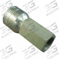 AEROQUIP Hydraulic Crimp Fitting: Steel x Steel, Straight, -8 For Hose Dash Size, NPTF x Crimp (MPN 1AA8FP8). Key specifications — Fitting Gender: Female x Genderless; Fitting Connection Type: NPTF x Crimp; Thread Size: 1/2"-14; For Hose Dash Size: -8; Brand: AEROQUIP.