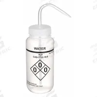 APPROVED VENDOR Wash Bottle: 500 mL, Water, Wide, Std Spout Spout, White, 72.1 mm Body Dia (MPN 24J906). Key specifications — Vented/Nonvented: Nonvented; Body Color: White; Brand: APPROVED VENDOR; Imprinting Group: Waters.