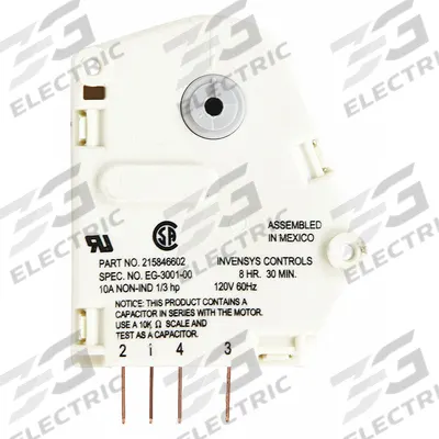 FRIGIDAIRE Defrost Timer: Mfr Part # 215846602 - Frigidaire Parts for Refrigerators & Freezers